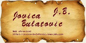 Jovica Bulatović vizit kartica